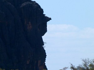 Západní Austrálie nemá královnu Viktorii v názvu, ale můžete tam narazit na její hlavu. Skalní útvar Queen Victoria´s Head, Gibb River Road